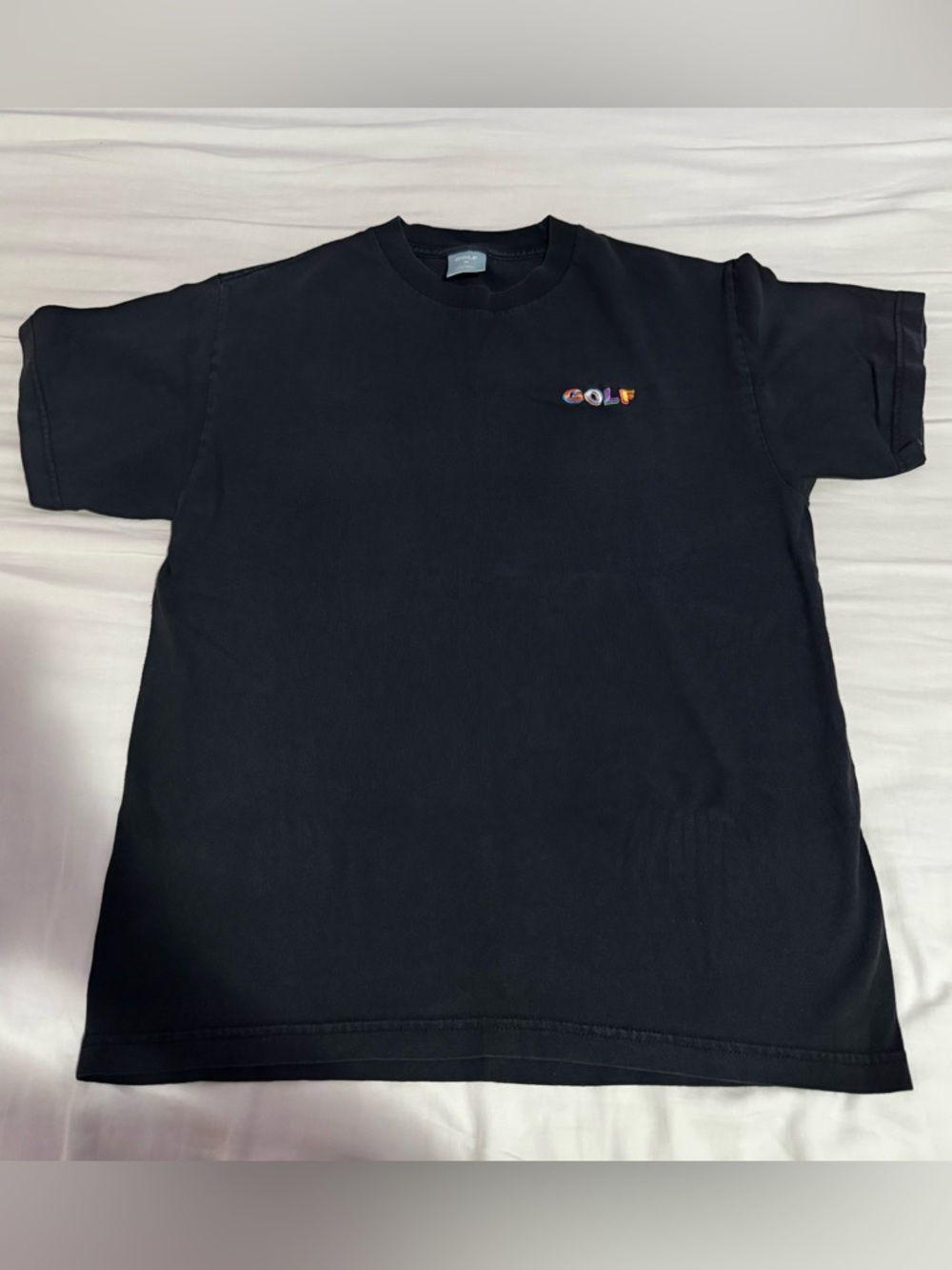 Golf Wang Black Short-Sleeve Tee with Multicolor Logo